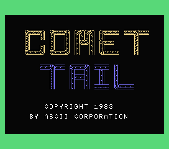 Comet Tail title screen for MSX